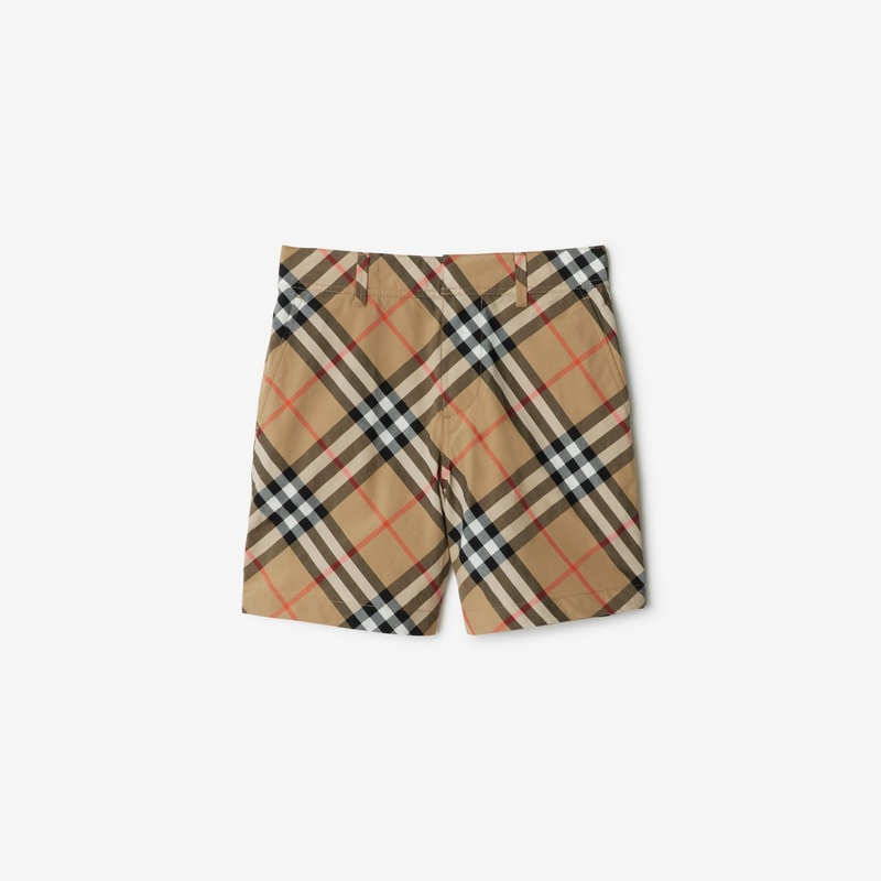 Check Cotton Shorts