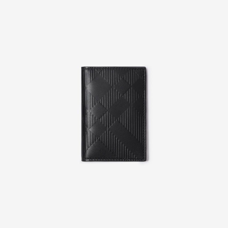 Embossed Check Folding Card Case