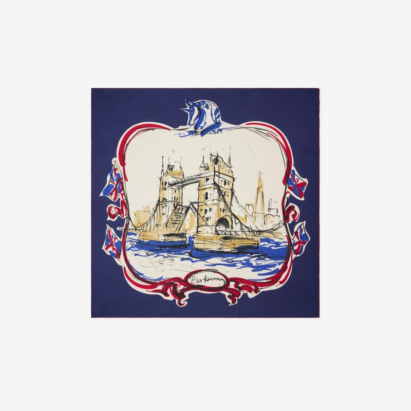 Tower Bridge Cashmere Silk Scarf
