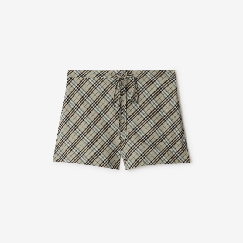 Check Cotton Pyjama Shorts