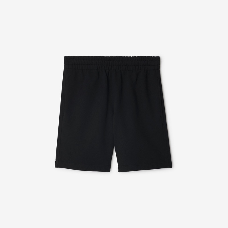 Check Label Cotton Shorts