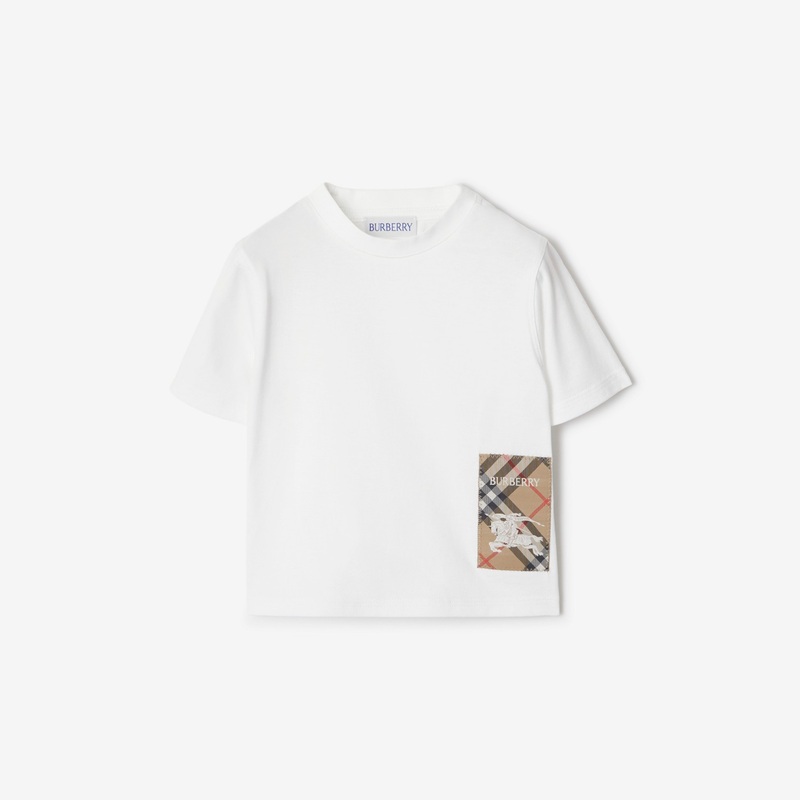 Check Label Cotton T-shirt