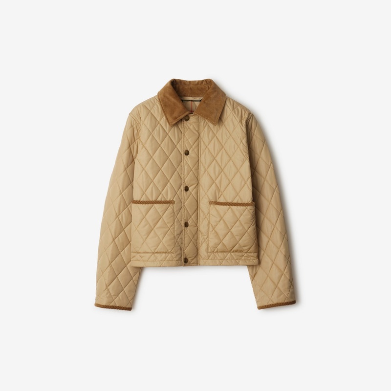 Cropped Quilted Nylon Jacket