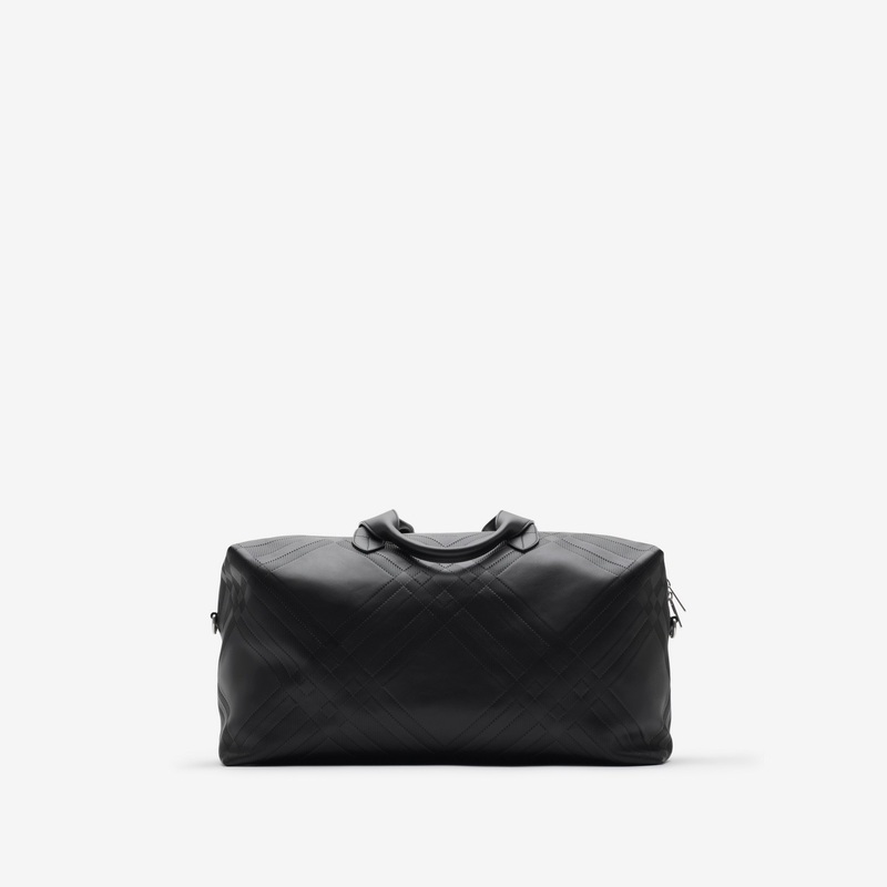 Embossed Check Duffle Bag