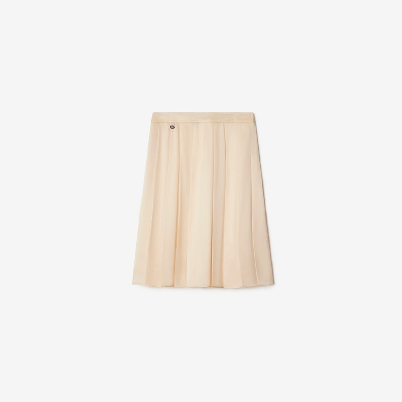 Pleated Silk Skirt