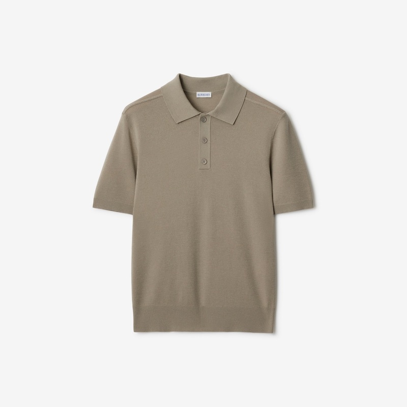 B Crest Wool Polo Shirt