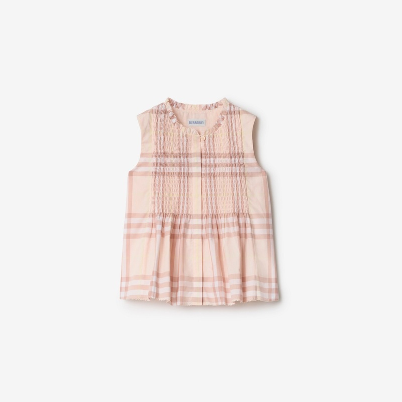 Check Cotton Poplin Top