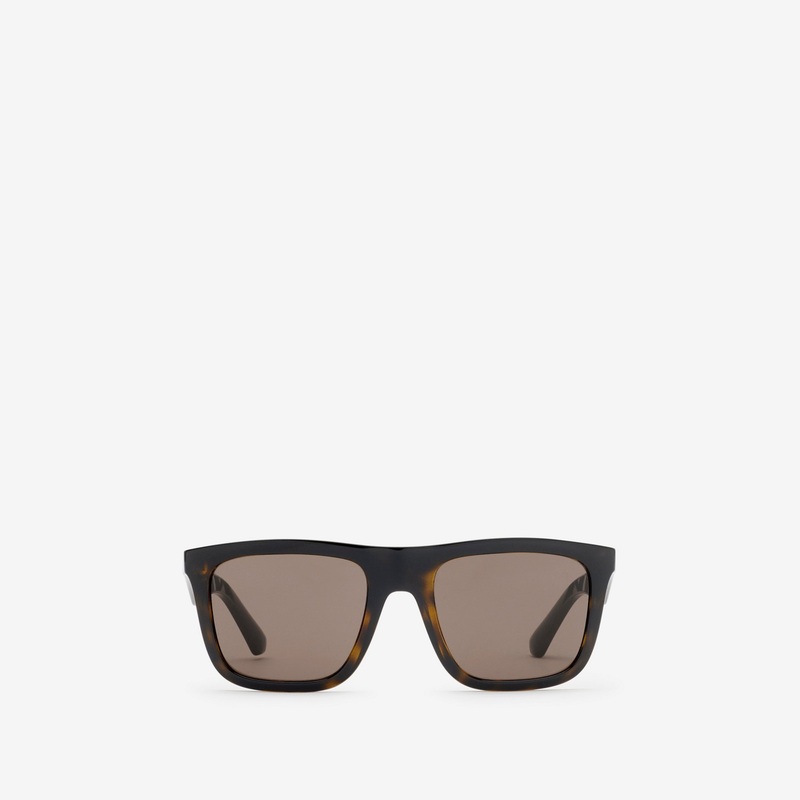 Embossed Check Square Sunglasses