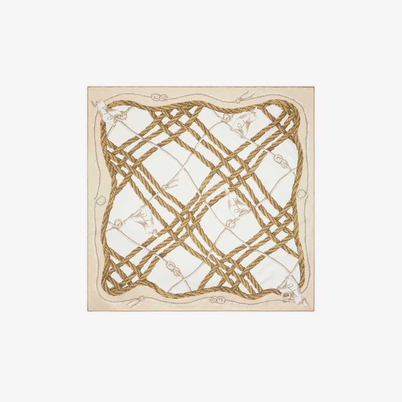 Knot Check Silk Scarf