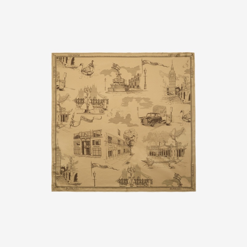 London Landmarks Silk Scarf