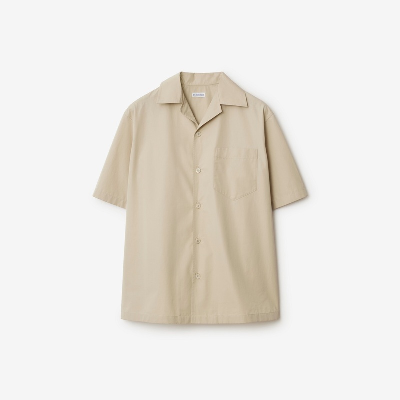Relaxed Fit Knot Logo Cotton Poplin Shirt