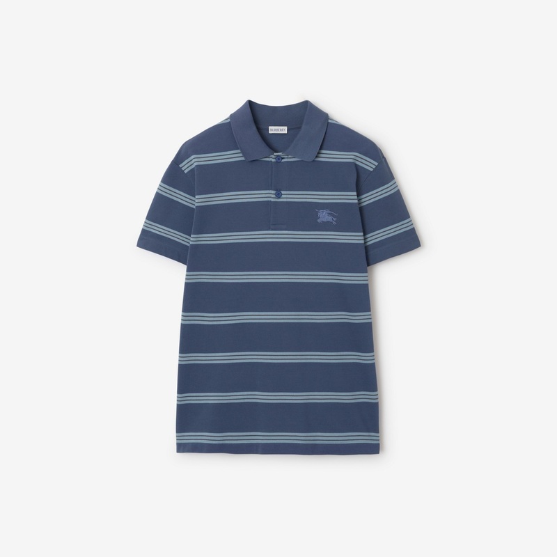 Striped Cotton Polo Shirt