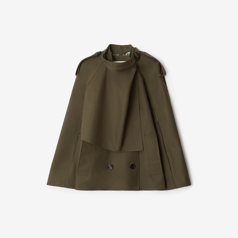 Bonded Cotton Trench Cape