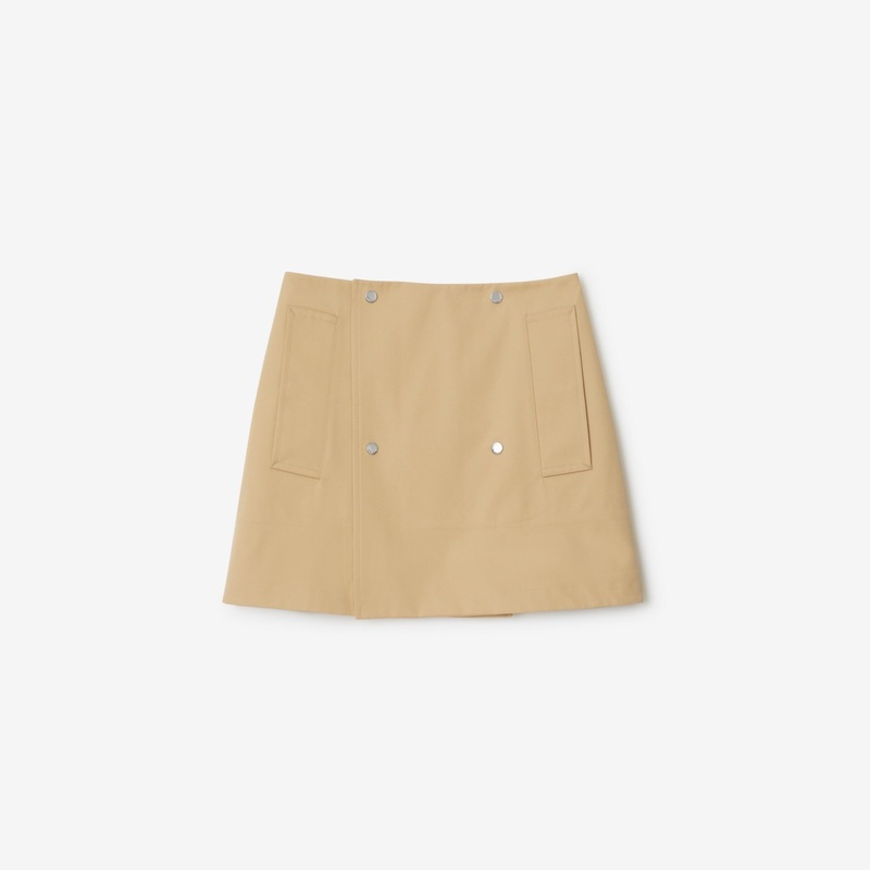 Bonded Gabardine Trench Mini Skirt