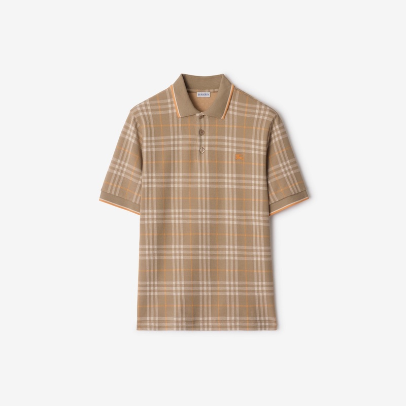 Check Cotton Polo Shirt
