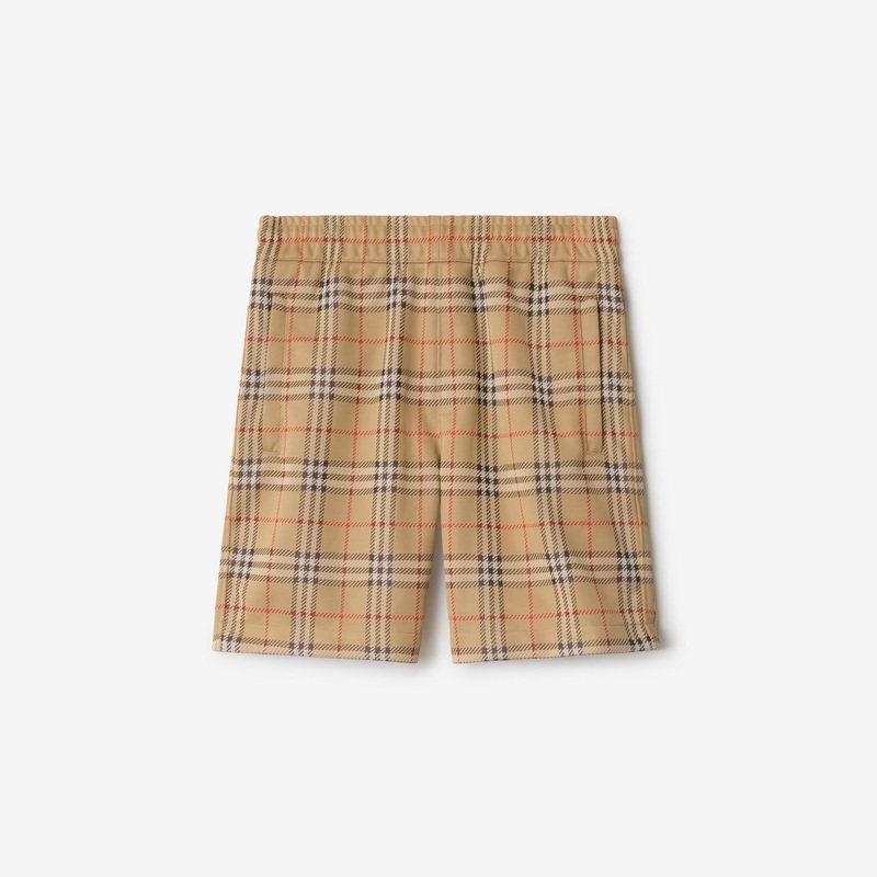 Check Jersey Shorts