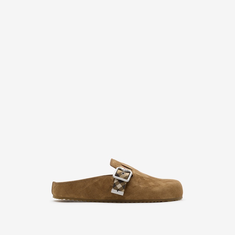 Check Suede Urchin Clogs