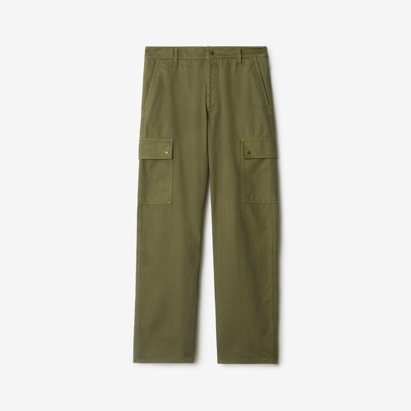 Gabardine Cargo Trousers
