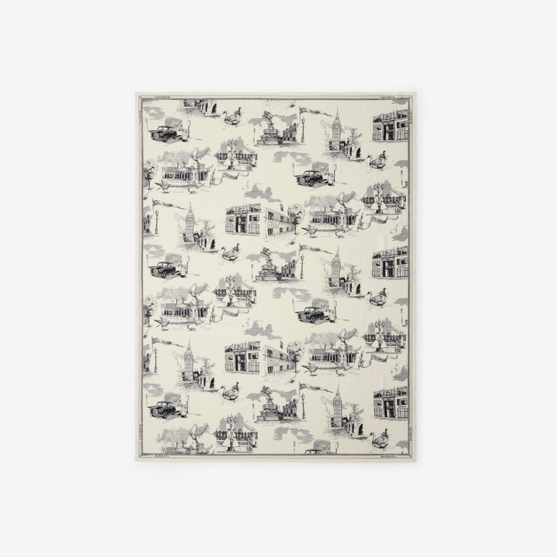 London Landmarks Wool Silk Scarf