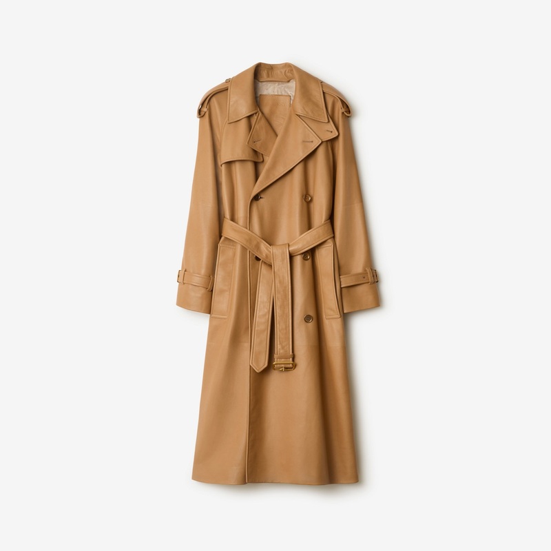 Long Leather Castleford Trench Coat