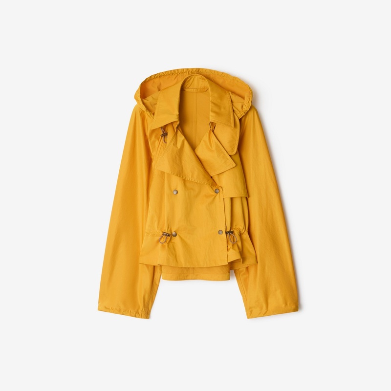 Satin Hooded Trench Jacket