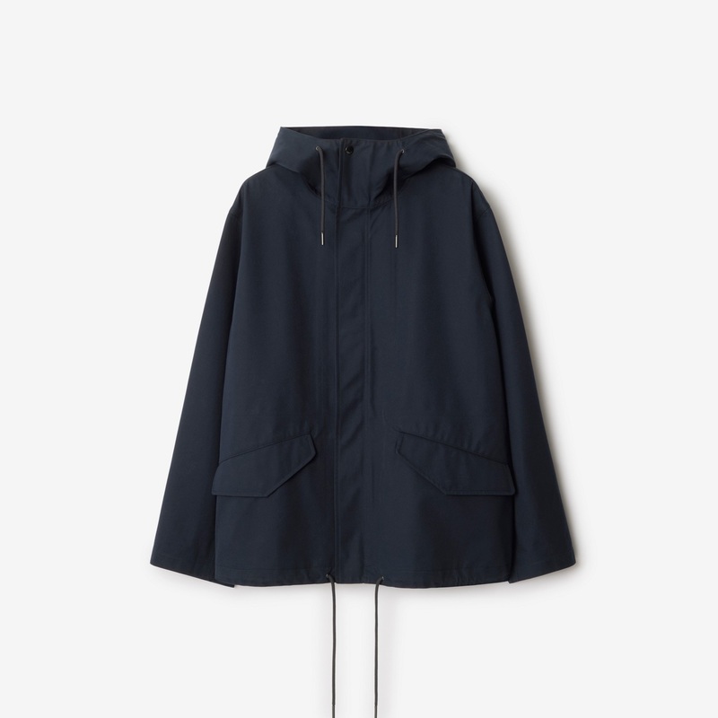 Short Bonded Gabardine Parka