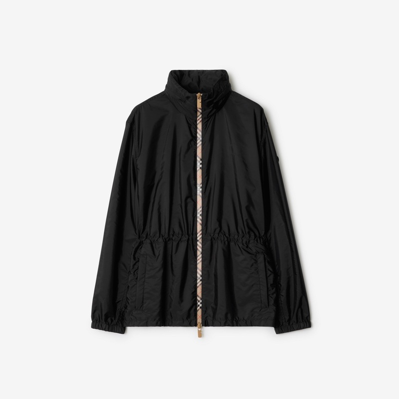 Short Checker-tape Nylon Parka