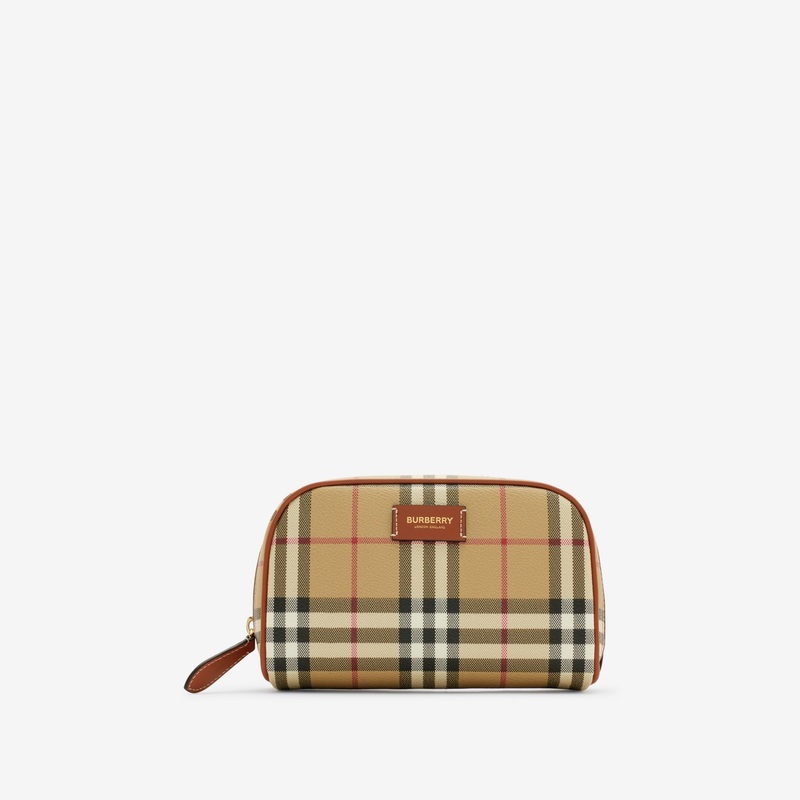 Small Check Travel Pouch