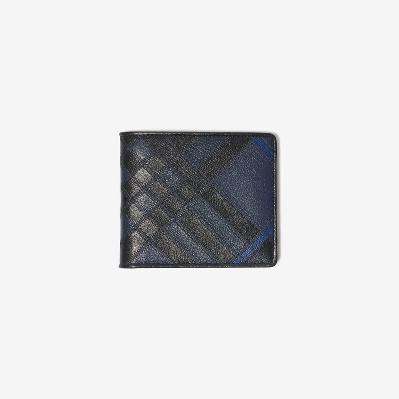 Check Intarsia Bifold Wallet