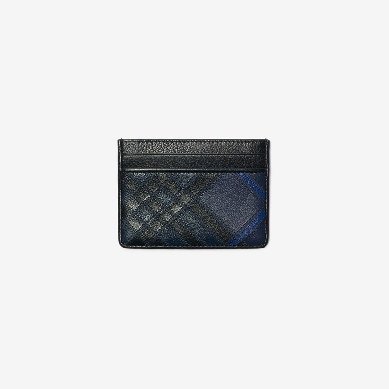 Check Intarsia Card Case