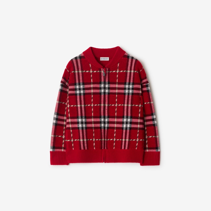 Check Wool Bomber Jacket