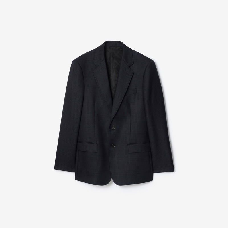 Check Wool Tailored Jacket