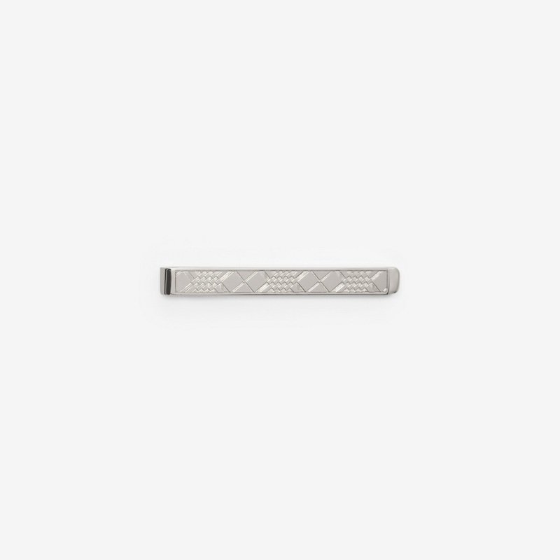 Engraved Check Tie Bar