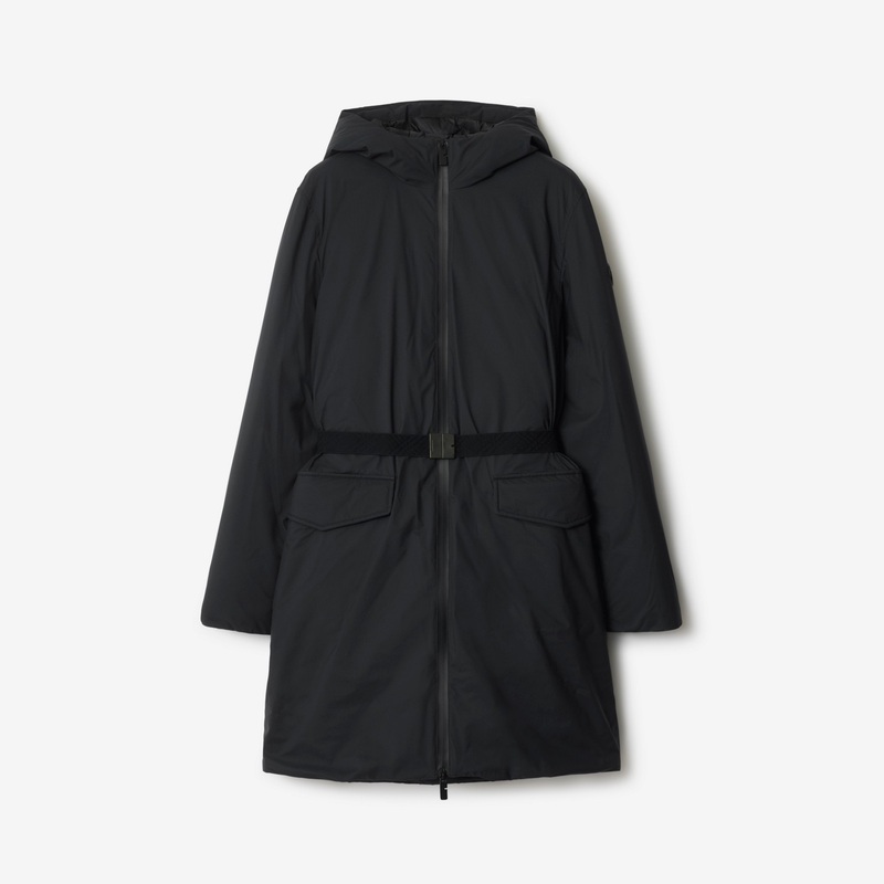 Mid-length Hooded Nylon Coat