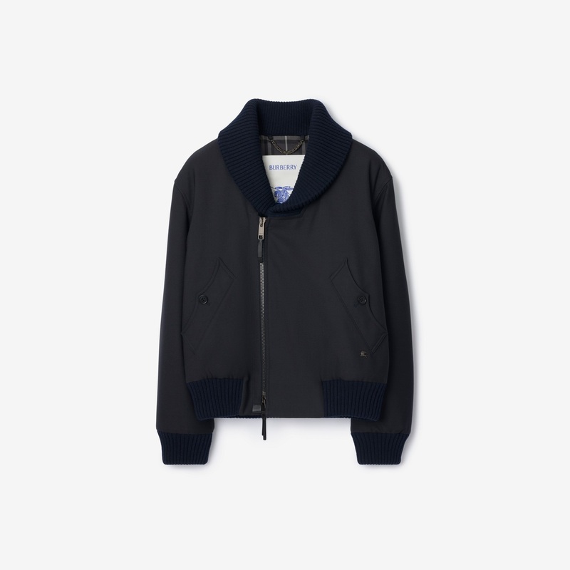 Wool Blend Bomber Jacket