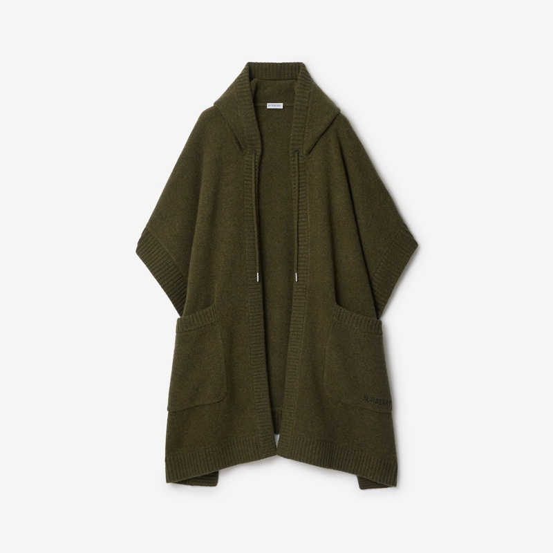 Wool Cashmere Hooded Cape