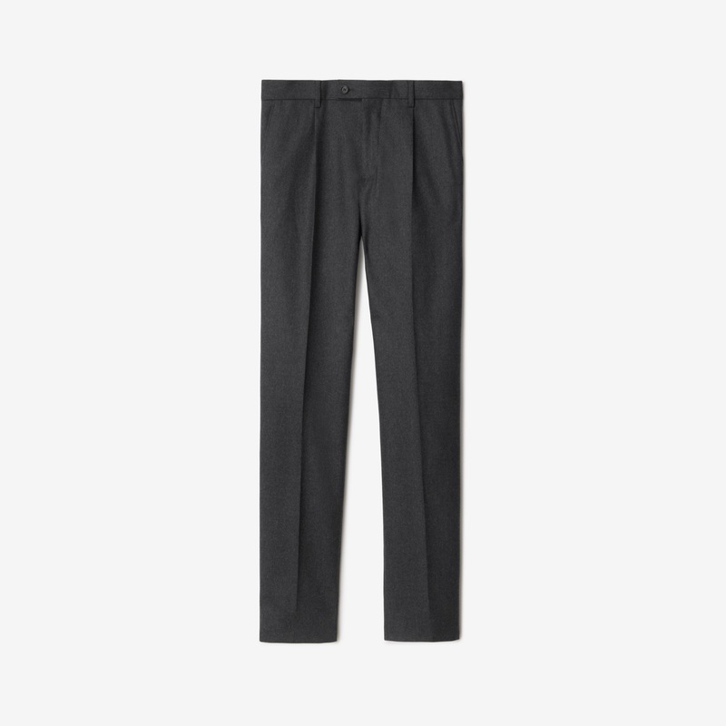 Wool Flannel Tailored Trousers