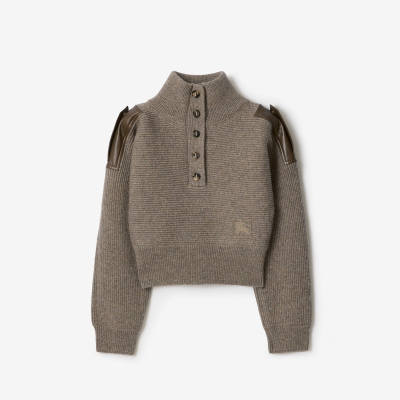 Wool Half-button Sweater