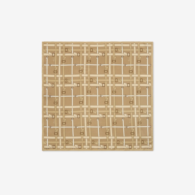 Belt Check Silk Scarf