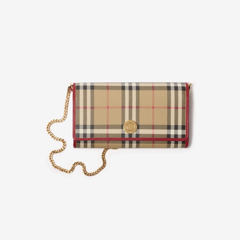 Check Chain Strap Wallet