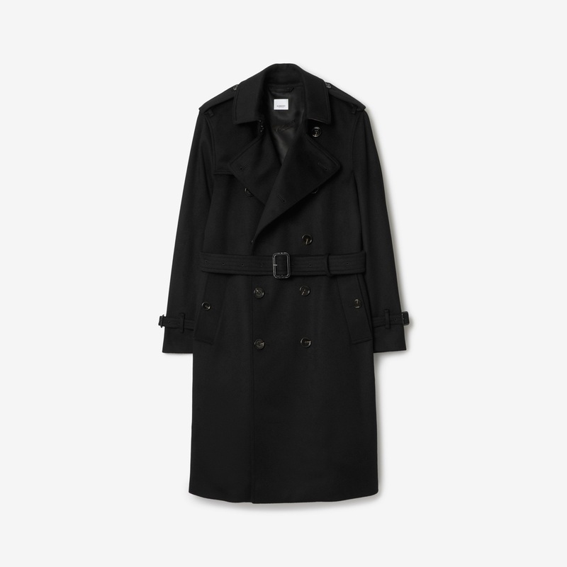 Long Wool Cashmere Trench Coat