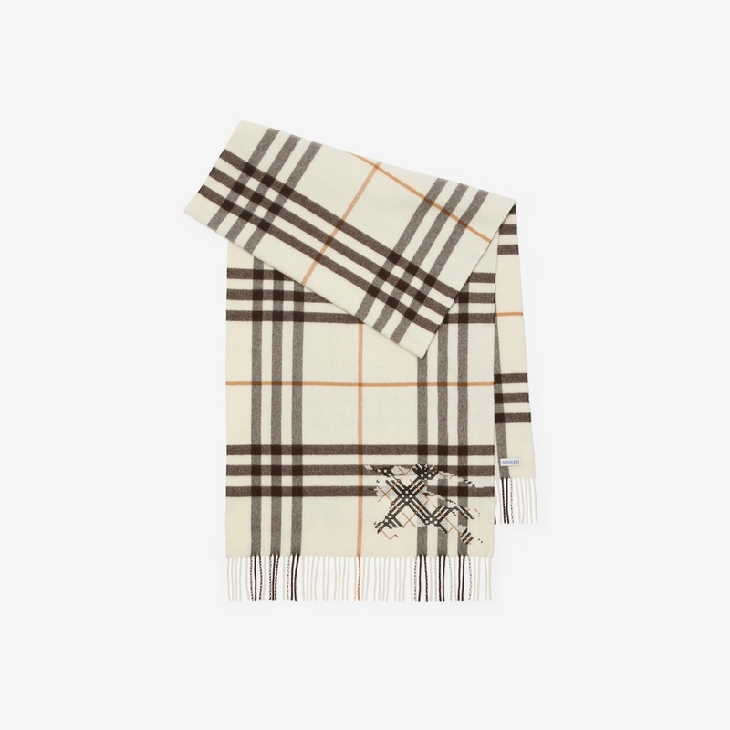 Wide Cross Stitch EKD Check Cashmere Scarf