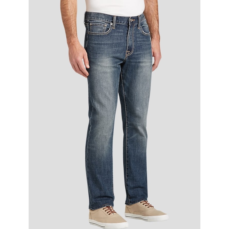 Athletic Fit Regular Leg Classic Denim Jeans