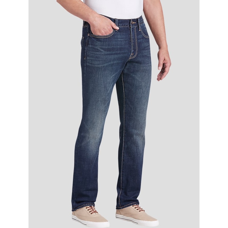 Athletic Fit Straight Leg Classic Denim Jeans