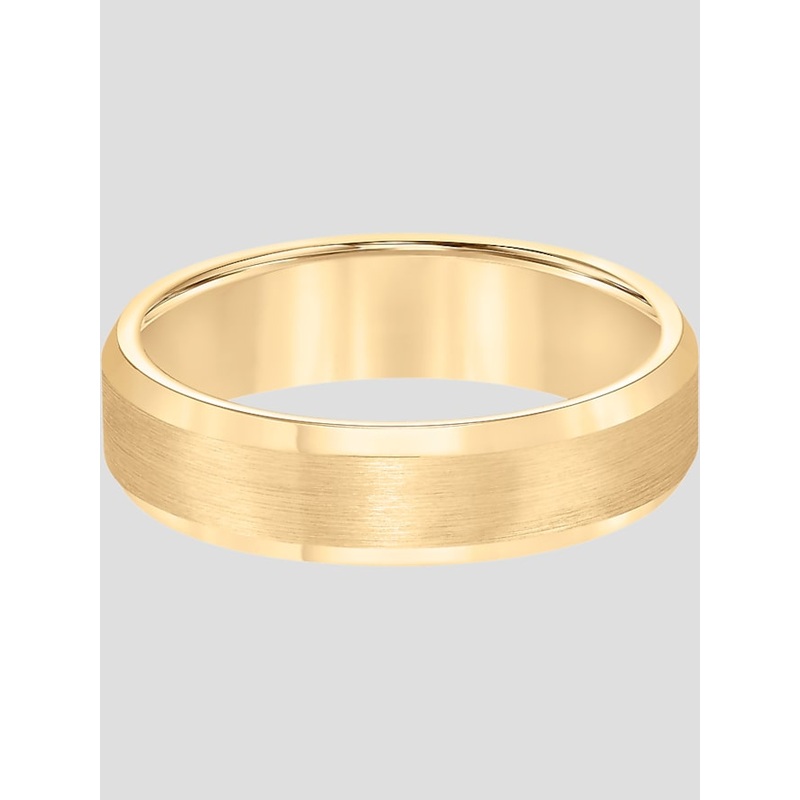 6mm Beveled Edge Satin Finish Tungsten Carbide Band