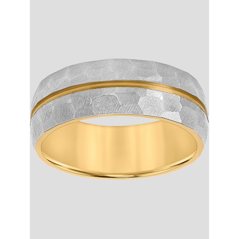 8mm Faceted Titanium Band