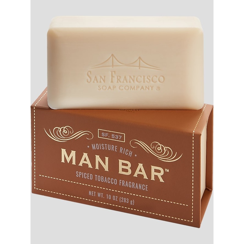 Man Bar Moisture Rich Spiced Tobacco Bar Soap