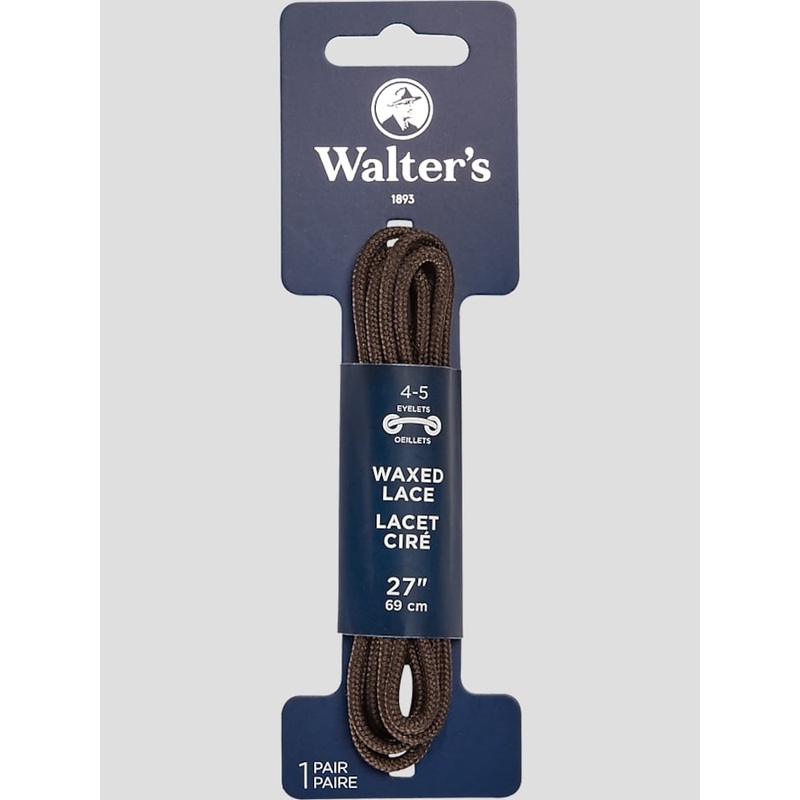 27-Inch Waxed Shoelaces, Brown