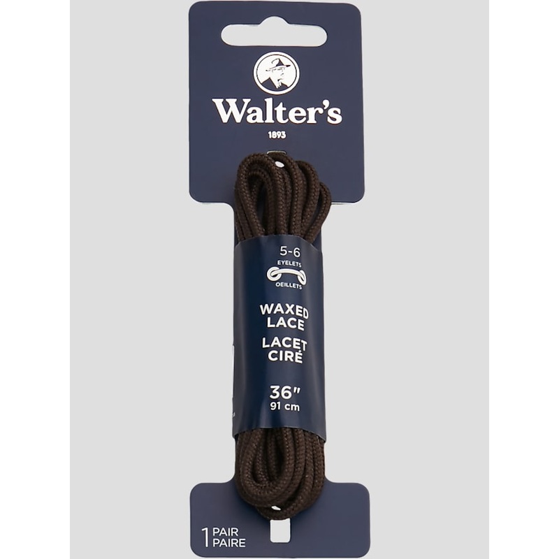 36-Inch Waxed Dress Laces, Brown