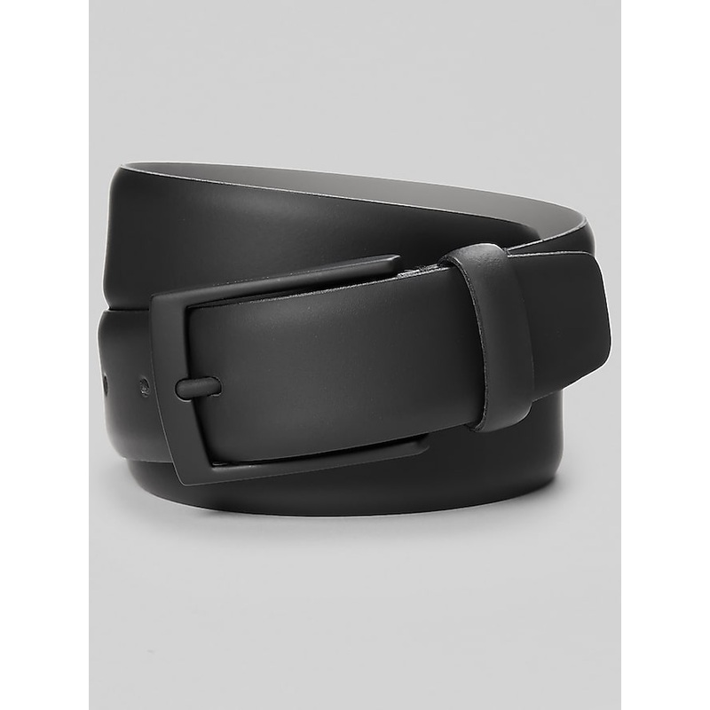 Feather Edge Matte Buckle Leather Belt